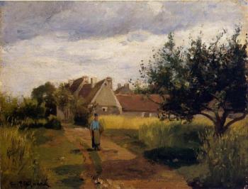 Camille Pissarro : Entrance to a Village